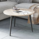 Стол журнальный круглый OPTIMA 1 ноги на конус Ferrum-decor 450x670x670 Черный металл ДСП Дуб Сонома 16 мм (FRD-107464) - фото 4
