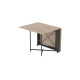 Стол обеденный трансформер книжка Орион Pro Ferrum-decor 75x152x90 Черный металл ДСП Дуб Сан-Марино 16 мм (FRD-107404) - фото 10