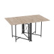 Стол обеденный трансформер книжка Орион Pro Ferrum-decor 75x152x90 Черный металл ДСП Дуб Сан-Марино 16 мм (FRD-107404) - фото 8