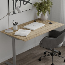 Стіл письмовий Space Ferrum-decor 750x1000x700 Сірий метал ДСП Дуб Евок Прибережний 16 мм (FRD-107874)