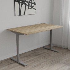 Стол письменный Space Ferrum-decor 750x1400x600 Серый металл ДСП Дуб Евок Прибрежный 16 мм (FRD-107964)