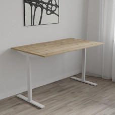 Стол письменный Space Ferrum-decor 750x1000x600 Белый металл ДСП Дуб Евок Прибрежный 16 мм (FRD-107854)