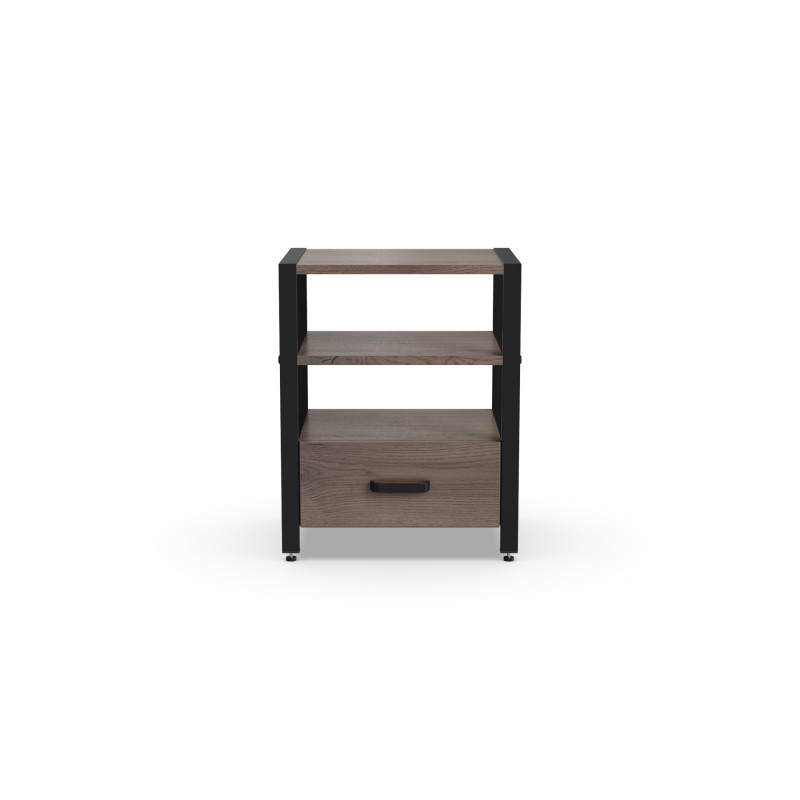 Тумба універсальна Ferrum-decor Вів'єн 1/1 50x41x40 чорний ДСП Дуб Кремона Канолло 16 мм (FRD-107804)