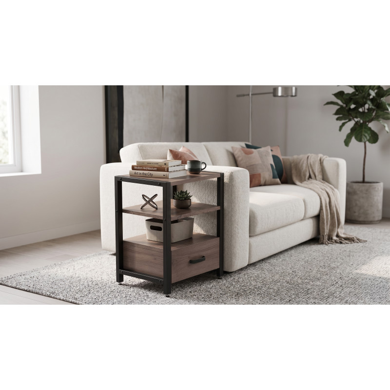 Тумба універсальна Ferrum-decor Вів'єн 1/1 50x41x40 чорний ДСП Дуб Кремона Канолло 16 мм (FRD-107804) - фото 