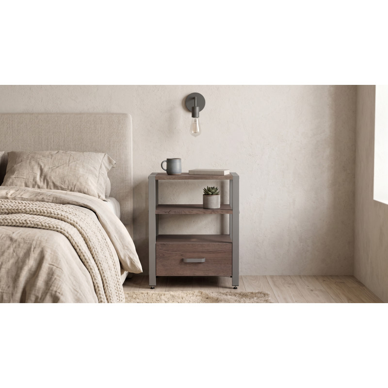 Тумба універсальна Ferrum-decor Вів'єн 1/1 50x41x40 сірий ДСП Дуб Кремона Канолло 16 мм (FRD-107814)