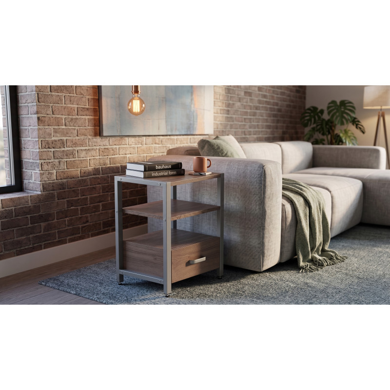 Тумба універсальна Ferrum-decor Вів'єн 1/1 50x41x40 сірий ДСП Дуб Кремона Канолло 16 мм (FRD-107814) - фото 