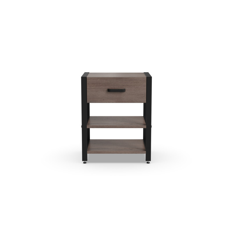 Тумба універсальна Ferrum-decor Вів'єн 1/2 50x41x40 чорний ДСП Дуб Кремона Канолло 16 мм (FRD-107774)