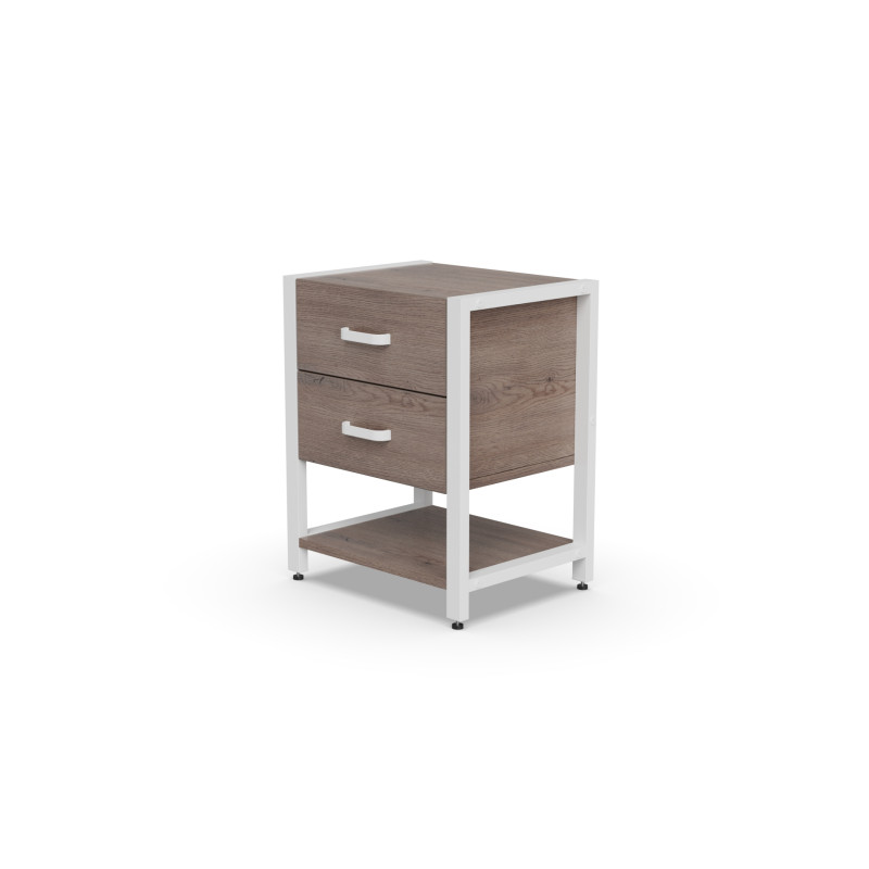 Тумба універсальна Ferrum-decor Вів'єн 2/1 50x41x40 білий ДСП Дуб Кремона Канолло 16 мм (FRD-107794)