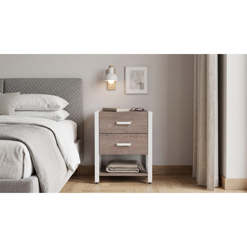 Тумба універсальна Ferrum-decor Вів'єн 2/1 50x41x40 білий ДСП Дуб Кремона Канолло 16 мм (FRD-107794)