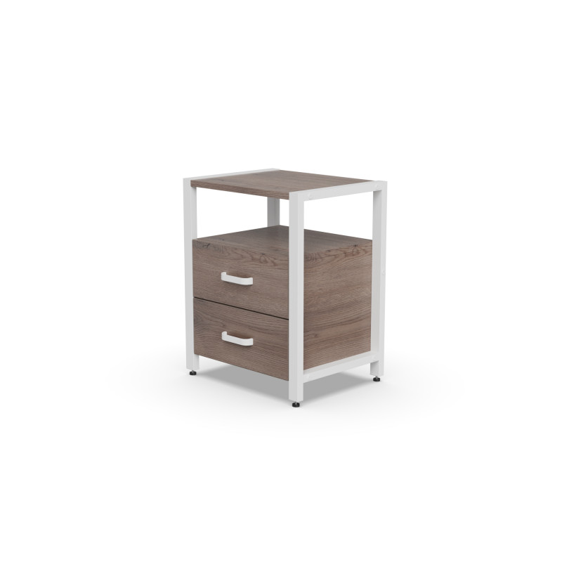 Тумба універсальна Ferrum-decor Вів'єн 2/2 50x41x40 білий ДСП Дуб Кремона Канолло 16 мм (FRD-107764)