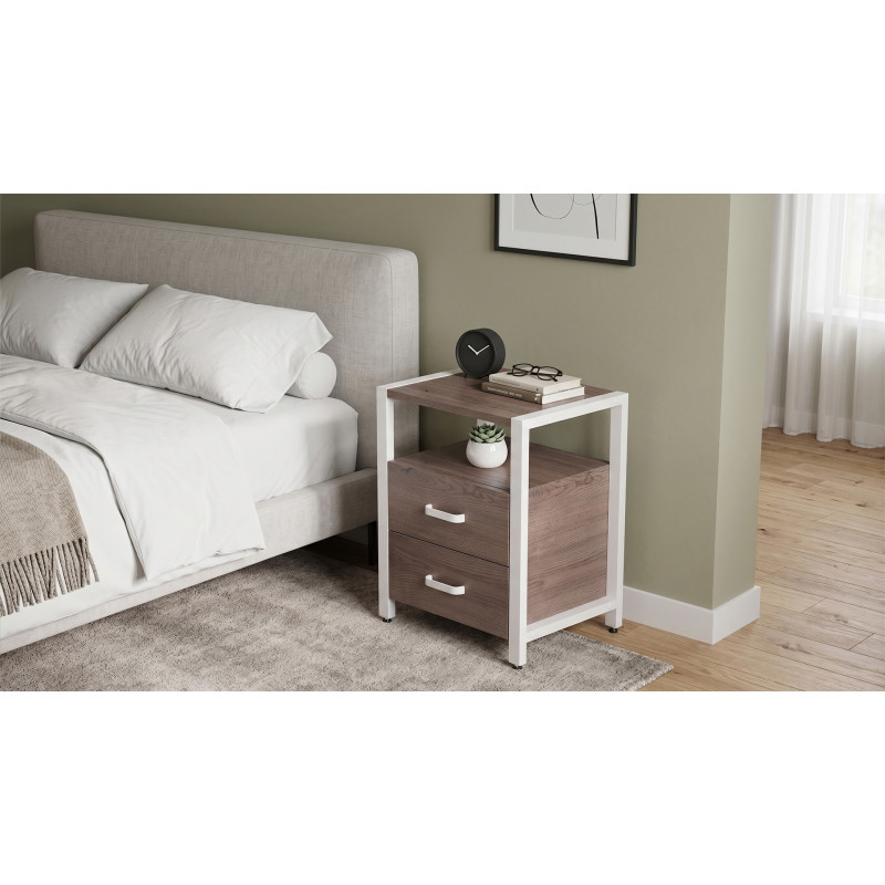 Тумба універсальна Ferrum-decor Вів'єн 2/2 50x41x40 білий ДСП Дуб Кремона Канолло 16 мм (FRD-107764)