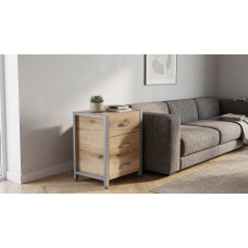 Тумба універсальна Ferrum-decor Вів'єн 3 50x41x40 сірий ДСП Дуб Евок Прибережний 16 мм (FRD-107754)