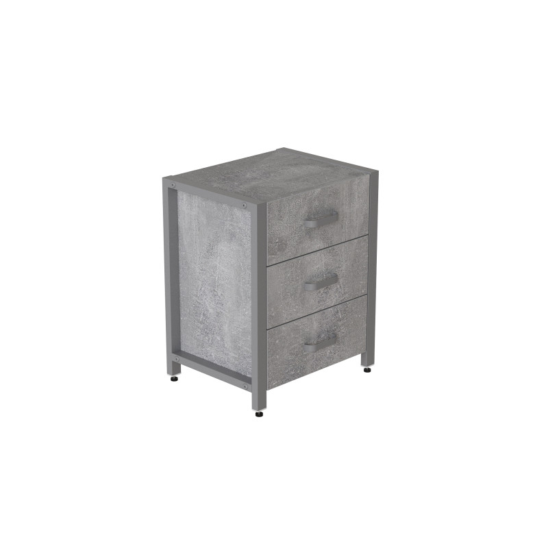 Тумба універсальна Ferrum-decor Вів'єн 3 50x41x40 сірий ДСП Бетон 16 мм (FRD-106934)
