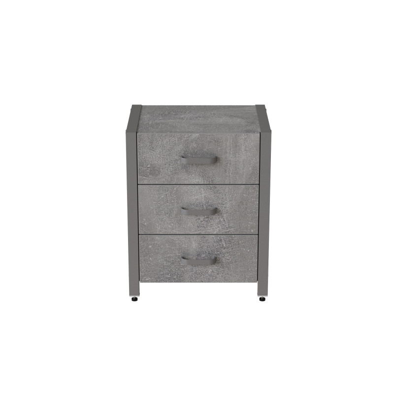 Тумба універсальна Ferrum-decor Вів'єн 3 50x41x40 сірий ДСП Бетон 16 мм (FRD-106934)