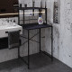Стеллаж полка Бафрум 402 Ferrum-decor для стиральной машины 133,5x70,5x60,5 Черный металл ДСП Каштан Арвадонна 16 мм (FRD-107585) - фото 4