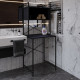 Стеллаж полка Бафрум 403 Ferrum-decor для стиральной машины 178x70,5x60,5 Черный металл ДСП Каштан Арвадонна 16 мм (FRD-107595) - фото 4