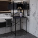 Стеллаж полка Бафрум 404 Ferrum-decor для стиральной машины 178x70,5x60,5 Черный металл ДСП Каштан Арвадонна 16 мм (FRD-107605) - фото 4