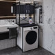 Стеллаж полка Бафрум 404 Ferrum-decor для стиральной машины 178x70,5x60,5 Черный металл ДСП Каштан Арвадонна 16 мм (FRD-107605) - фото 2