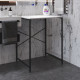 Стеллаж полка Бафрум 401 Ferrum-decor для стиральной машины 90x70,5x60,5 Черный металл ДСП Белый 16 мм (FRD-107355) - фото 2