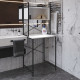 Стеллаж полка Бафрум 403 Ferrum-decor для стиральной машины 178x70,5x60,5 Черный металл ДСП Белый 16 мм (FRD-107375) - фото 2