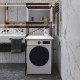 Стеллаж полка Бафрум 404 Ferrum-decor для стиральной машины 178x70,5x60,5 Черный металл ДСП Белый 16 мм (FRD-107385) - фото 3