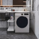 Стеллаж полка Бафрум 405 Ferrum-decor для стиральной машины 90x101x60,5 Черный металл ДСП Белый 16 мм (FRD-107395) - фото 3