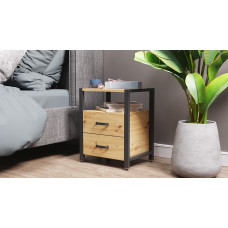 Тумба універсальна Ferrum-decor Вів'єн 2/2 50x41x40 чорний ДСП Дуб Артизан 16 мм (FRD-106865)