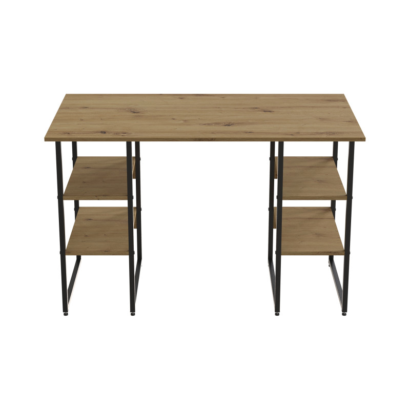 Компьютерный стол Ferrum-decor Карэн 75x120x60 черный ДСП Дуб Артизан 32мм (FRD-107245)