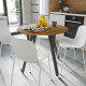 Стол круглый MARSI 4 870-4 ноги на конус Ferrum-decor 750x870x870 Черный металл ДСП Дуб Артизан 16 мм (FRD-107435) - фото 5