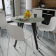 Стол круглый MARSI 4 870-4 ноги на конус Ferrum-decor 750x870x870 Черный металл ДСП Кашемир 16 мм (FRD-107525) - фото 3