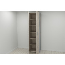 Шафа Гардероб Уні секція 7 серії Конект Ferrum-decor 220x60x50 см Сірий метал ДСП Дуб Сан-Марино 16 мм (FRD-106905)