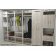 Шафа Гардероб Уні секція 2 серії Конект Ferrum-decor 220x60x50 см Білий метал ДСП Дуб Сан-Марино 32 мм (FRD-106895) - фото 1