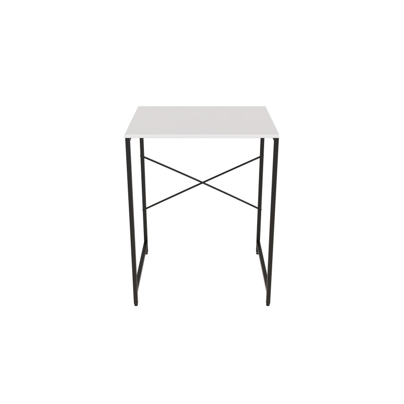Стеллаж полка Бафрум 401 Ferrum-decor для стиральной машины 90x70,5x60,5 Черный металл ДСП Белый 16 мм (FRD-107355)