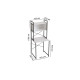 Стеллаж полка Бафрум 403 Ferrum-decor для стиральной машины 178x70,5x60,5 Черный металл ДСП Белый 16 мм (FRD-107375) - фото 6