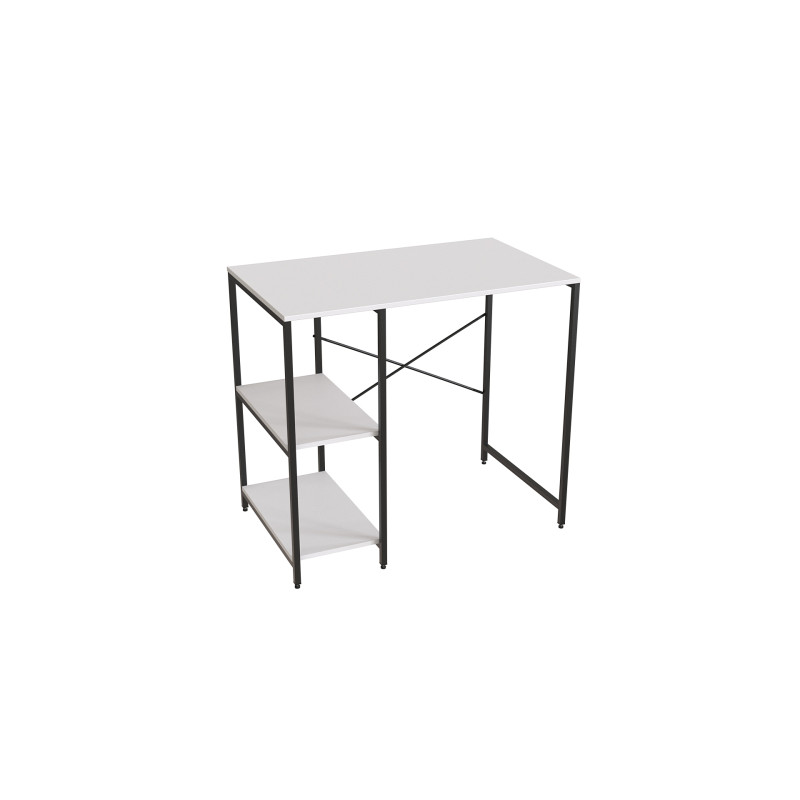 Стеллаж полка Бафрум 405 Ferrum-decor для стиральной машины 90x101x60,5 Черный металл ДСП Белый 16 мм (FRD-107395)