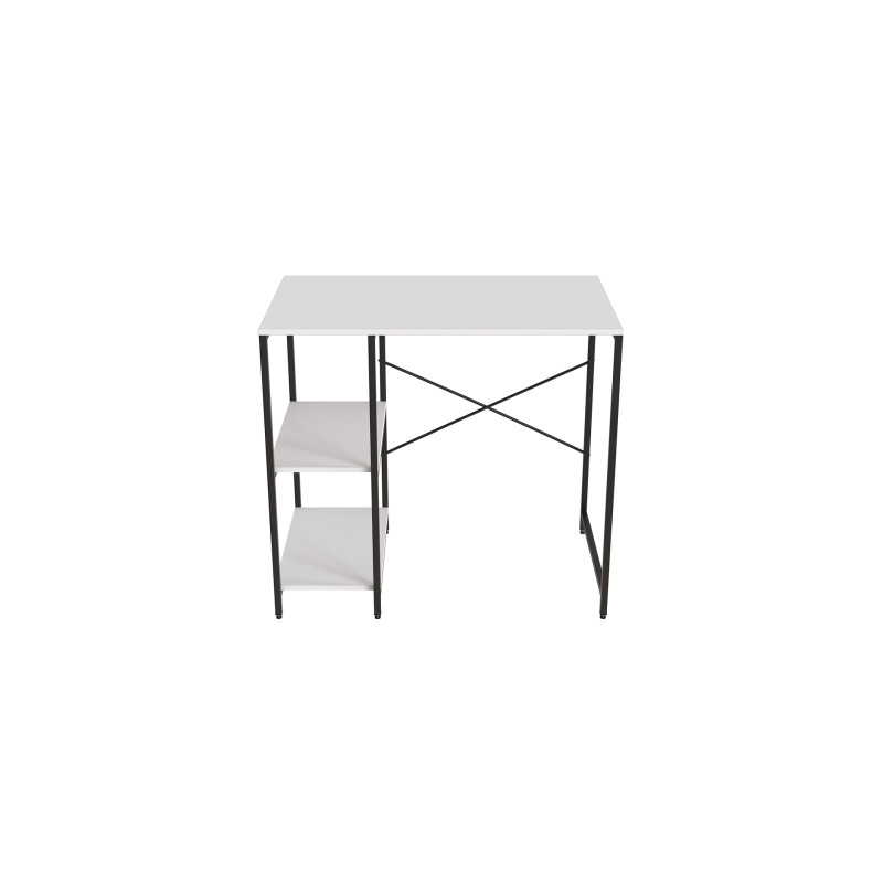 Стеллаж полка Бафрум 405 Ferrum-decor для стиральной машины 90x101x60,5 Черный металл ДСП Белый 16 мм (FRD-107395)