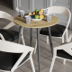 Стол круглый OPTIMA 4 ноги на конус Ferrum-decor 750x670x670 Черный металл ДСП Дуб Артизан 16 мм (FRD-107455) - фото 3