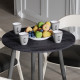 Стол круглый OPTIMA 4 ноги на конус Ferrum-decor 750x670x670 Черный металл ДСП Каштан Арвадонна 16 мм (FRD-107565) - фото 1