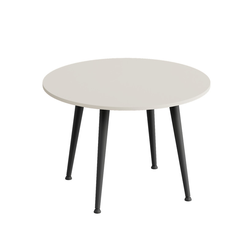 Стол журнальный круглый OPTIMA 2 ноги на конус Ferrum-decor 450x670x670 Черный металл ДСП Кашемир 16 мм (FRD-107545)