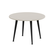 Стол журнальный круглый OPTIMA 2 ноги на конус Ferrum-decor 450x670x670 Черный металл ДСП Кашемир 16 мм (FRD-107545)