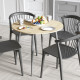 Стол круглый OPTIMA 5 ноги на конус Ferrum-decor 750x900x900 Черный металл ДСП Дуб Артизан 16 мм (FRD-107485) - фото 3