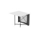 Стол обеденный трансформер книжка Орион Pro Ferrum-decor 75x152x90 Черный металл ДСП Белый 16 мм (FRD-107405) - фото 9