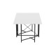 Стол обеденный трансформер книжка Орион Pro Ferrum-decor 75x152x90 Черный металл ДСП Белый 16 мм (FRD-107405) - фото 8