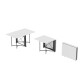 Стол обеденный трансформер книжка Орион Pro Ferrum-decor 75x152x90 Черный металл ДСП Белый 16 мм (FRD-107405) - фото 5