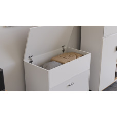 Ліжко трансформер комод ASCET 3 Ferrum-decor 920x2000x700 Чорний метал ДСП Білий 16 мм (FRD-107335)