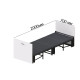 Ліжко трансформер ASCET 1 Ferrum-decor 650x2000x700 Чорний метал ДСП Білий 16 мм (FRD-107325) - фото 1