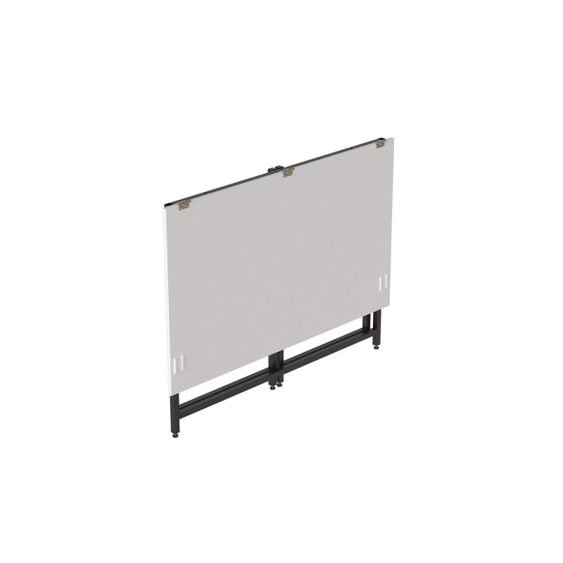 Стіл-трансформер розкладний Слай Ferrum-decor 75x100x60 Чорний метал ДСП Білий 16 мм (FRD-107345)
