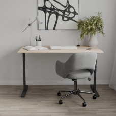 Стіл письмовий Space Ferrum-decor 750x1000x700 Чорний метал ДСП Дуб Сонома 16 мм (FRD-107865)