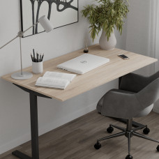Стіл письмовий Space Ferrum-decor 750x1200x600 Чорний метал ДСП Дуб Сонома 16 мм (FRD-107895)