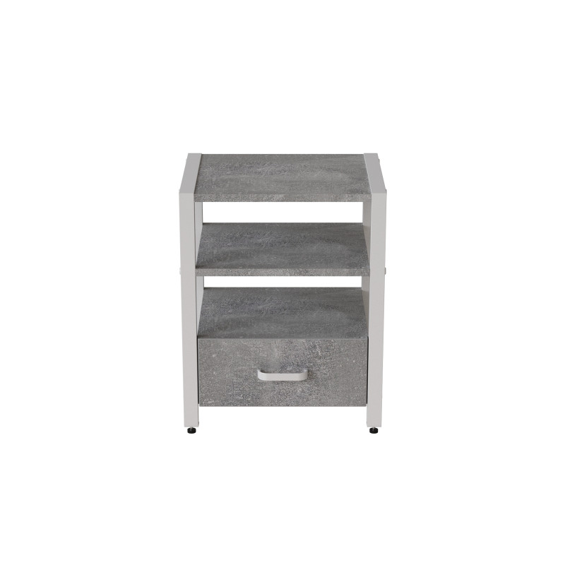 Тумба універсальна Ferrum-decor Вів'єн 1/1 50x41x40 білий ДСП Бетон 16 мм (FRD-106925)